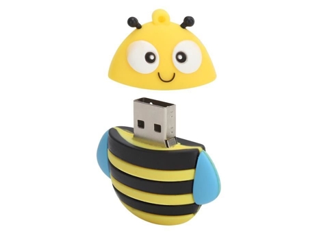 HURRISE Pendrive Memoria USB Pendrive Regalo Almacenamiento de Datos Modelo de Abeja Amarilla en 3D Almacenamiento de Ordenador 16 Gb