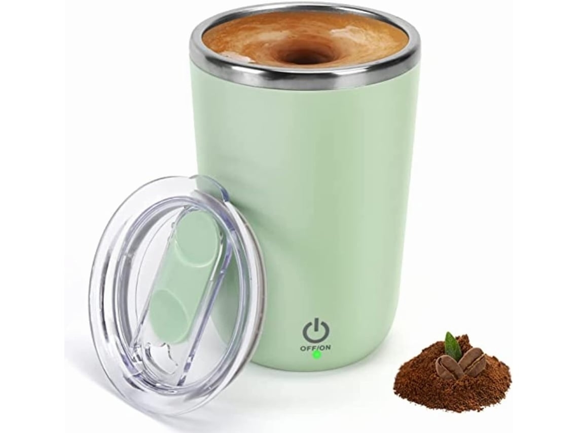 Taza De Café Automática Eléctrica De Acero Inoxidable Verde (para Café/leche/chocolate Caliente), Usb Portátil
