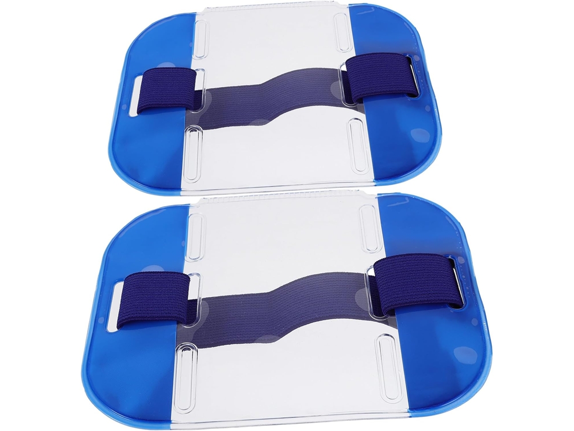 Portatarjetas De Identificación De Brazo, Ligero Y Multifuncional, De Pvc Azul, De 2 Piezas.