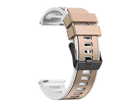 Correa de Silicona 22mm dos colores para Huawei Watch Buds/GT 3 SE/GT 3 Pro 46mm - Rosa claro/blanco