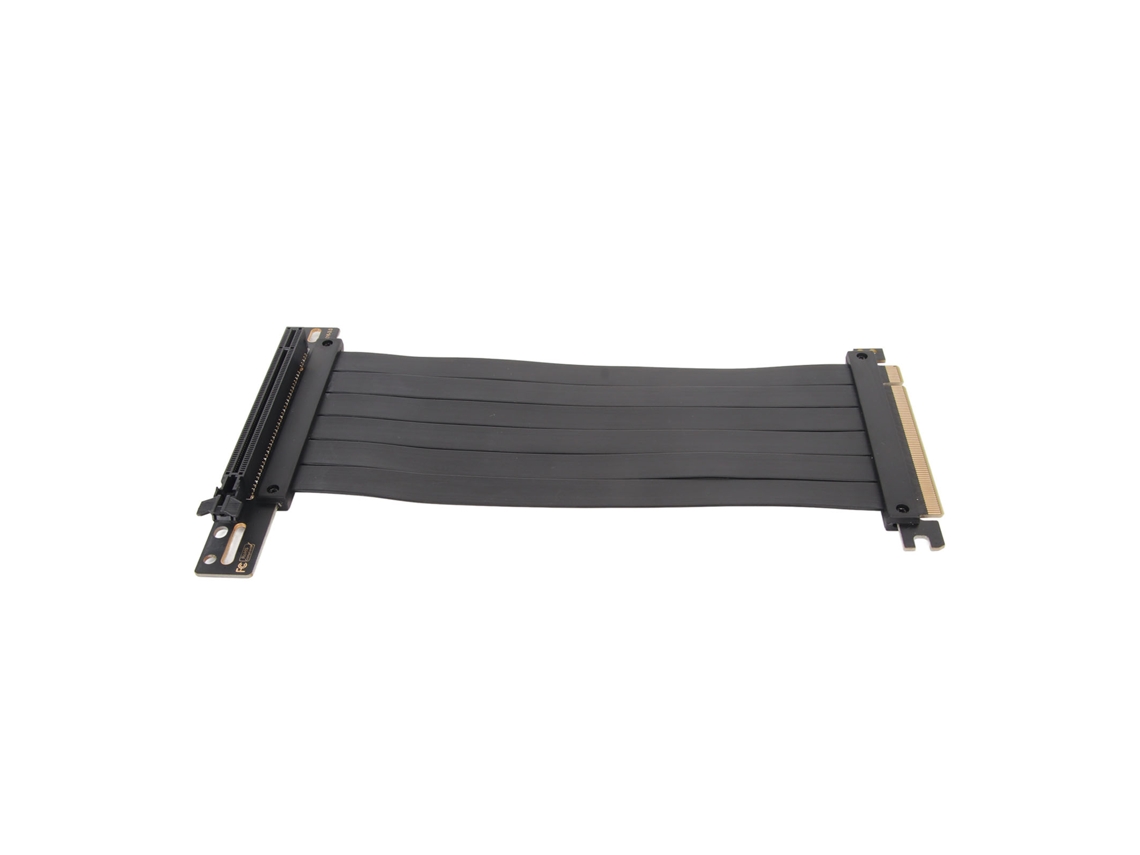 Cabo Riser Pcie 3.0 X16 Flexível Extensor De Placa De Vídeo 90 Graus 20cm Preto