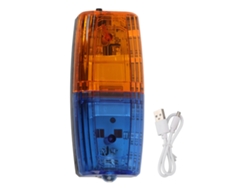 Linterna Led De Hombro Con Alimentación Por Gravedad Y Clip, Luz Estroboscópica De Emergencia Azul Y Amarilla.