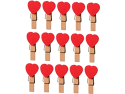 50 Pinzas Madera Forma Corazón Fotos Decorativas Bonitas Pared Creativas