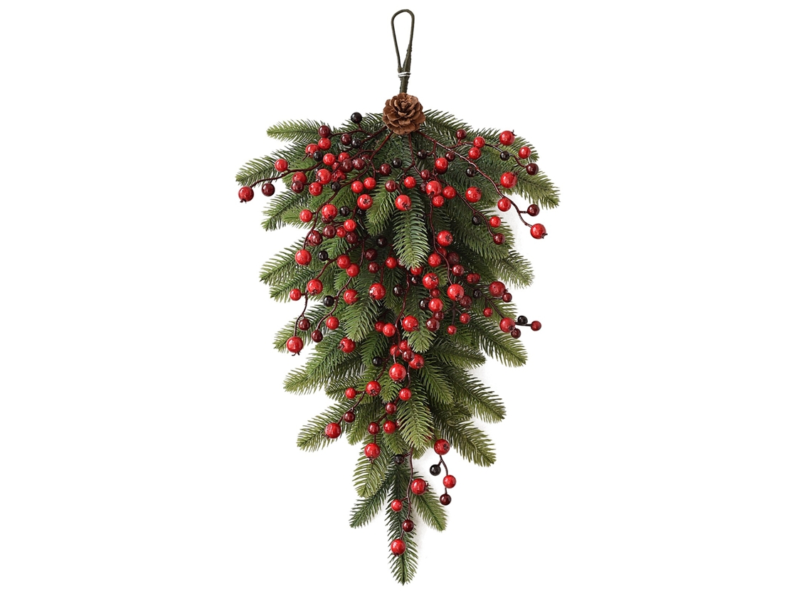 Decoración Navideña con Frutos Rojos y Verdes para Colgar RNEMITERY