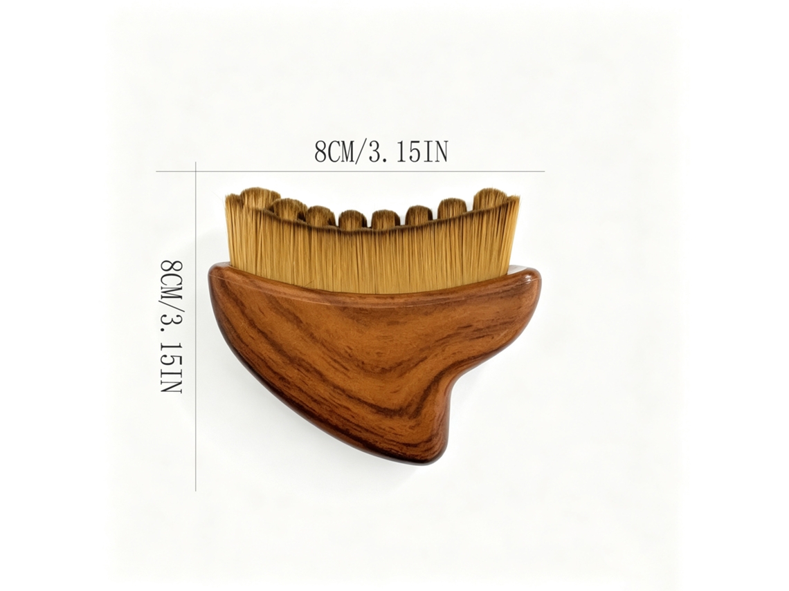 Cepillo Facial Angular, Cepillo Corporal Linfático - Castaño