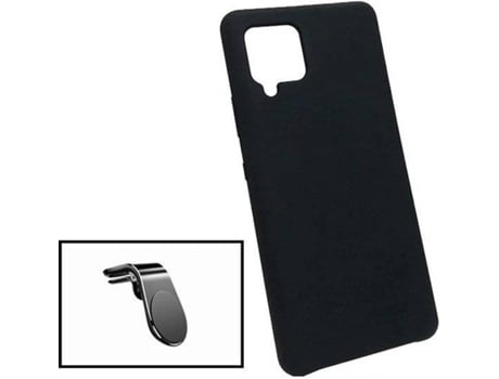 Kit Carcasa + Soporte Samsung Galaxy M12 PHONECARE Silicona Liquida