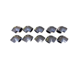 2026-10 Codos 90° Pvc Pn16 50mm Para Piscinas Y Riego Conexiones Desagüe