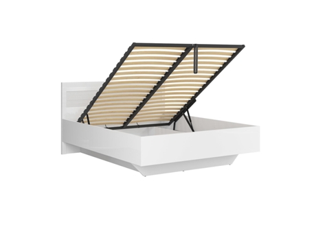 Cama box Ulysse lacada en blanco 160X200 con somier incluido PETITS-MEUBLES