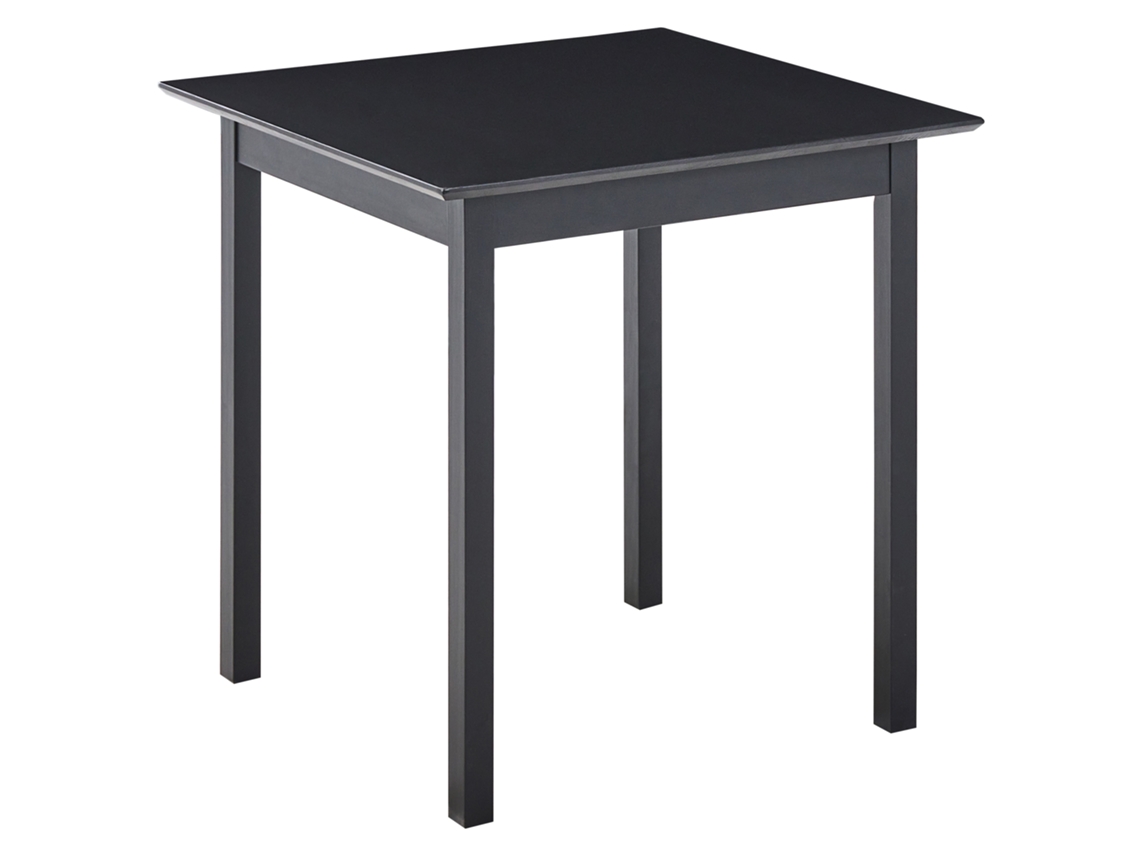 Mesa De Jantar Beliani Veritas De Madeira De Pinho Preto 75x75x76