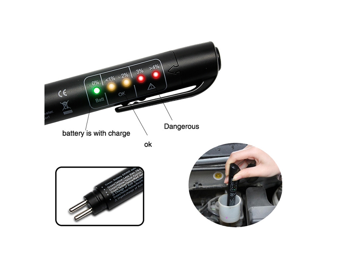 Probador Portátil De Líquido De Freno Para Coche Prueba Digital De Calidad Aceite Detectador De Freno Preciso