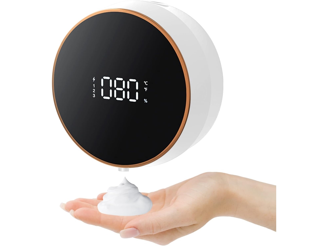 Dispensador automático de gel desinfectante para manos, sin contacto, de pared, USB, LED, sensor, blanco | Sin marca