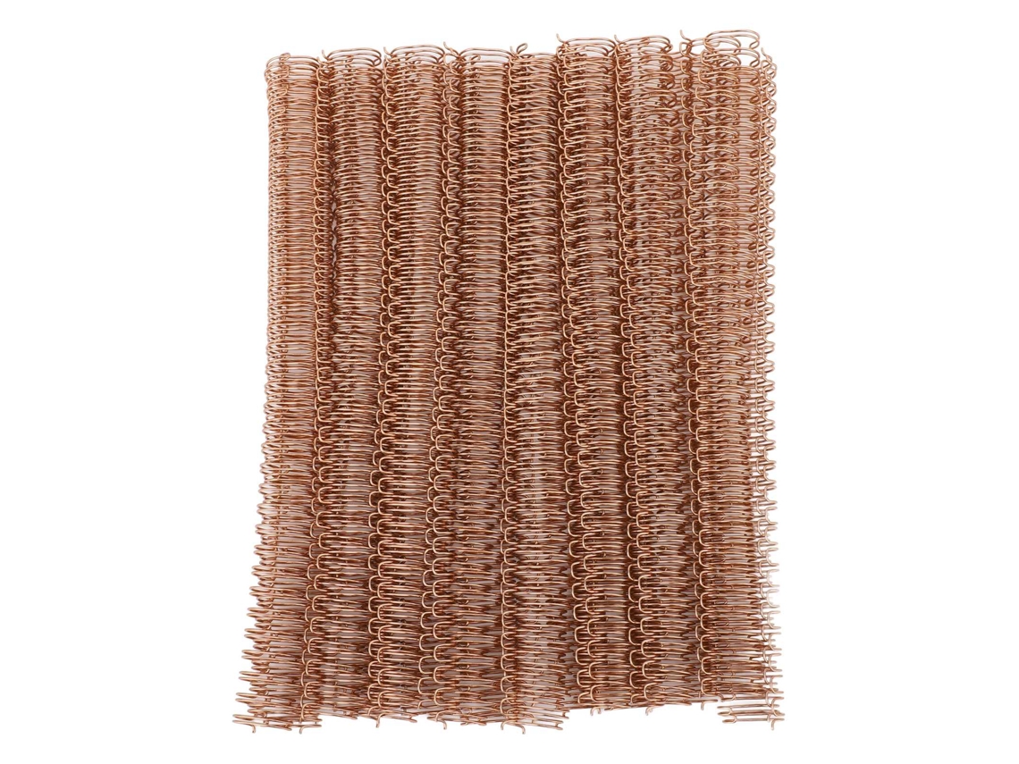 100 Piezas Espirales De Encuadernación De Doble Bucle 9/16 Pulgada Capacidad 120 Hojas Espirales De Encuadernación Oro Rosa