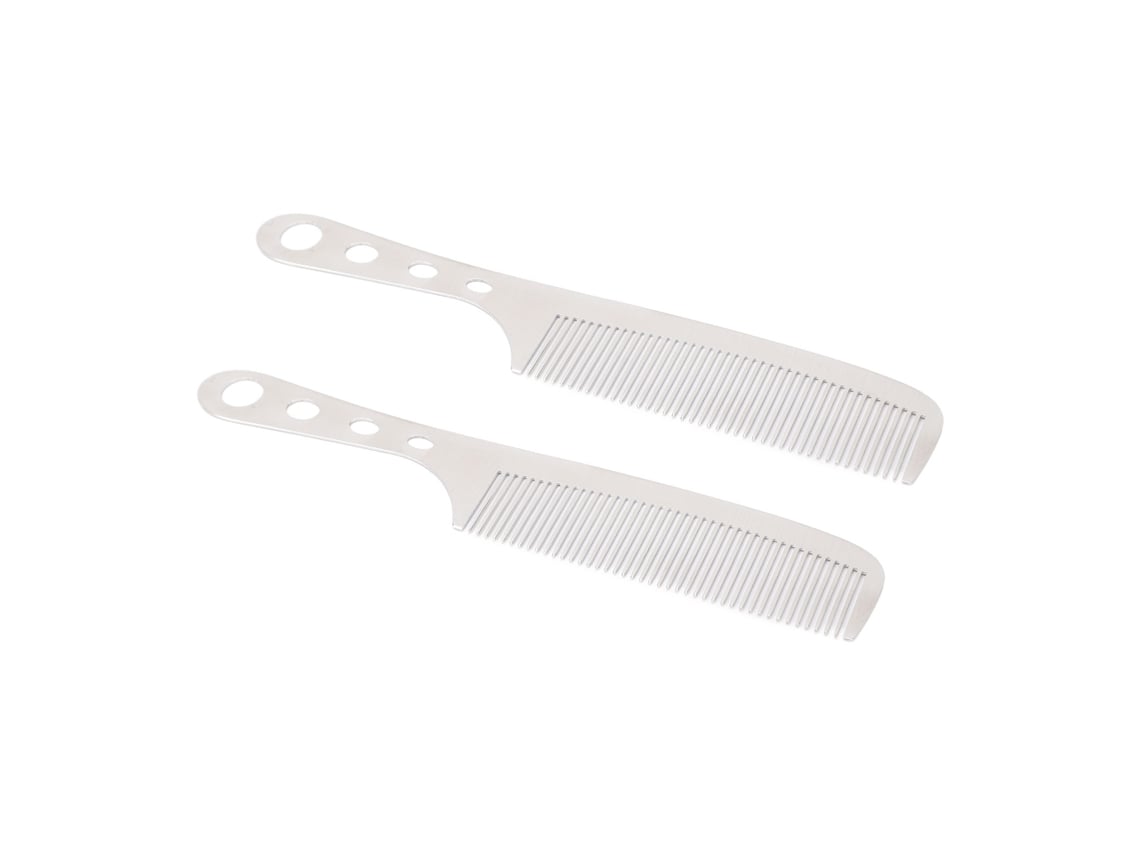 2026-2pcs Pente De Aço Inoxidável Antiestático Para Barbeiros, Estilo E Penteado Profissional