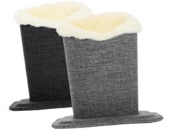 Juego De 2 Soportes Para Gafas De Felpa De Lino Negro Y Gris, Soportes Abiertos Para Gafas