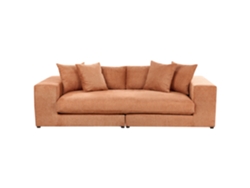 Sofá de 3 plazas BELIANI Glorvika de Poliéster Naranja 240x120x58