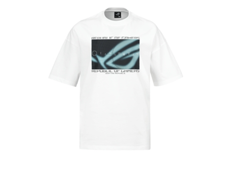 Camiseta de Hombre ASUS Rog Cosmic Wave Algodón Blanco (XL)