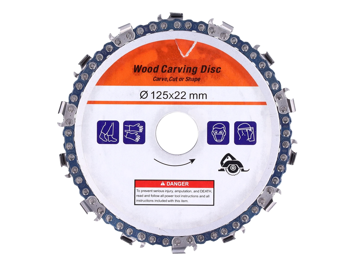 Hoja De Sierra Circular Con Cadena, 5 Pulgadas, 14 Dientes, Para Amoladora Angular, Accesorio Para Grabado En Madera.