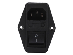 Interruptor basculante de corriente alterna de 115 V a 250 V con fusible para equipos.