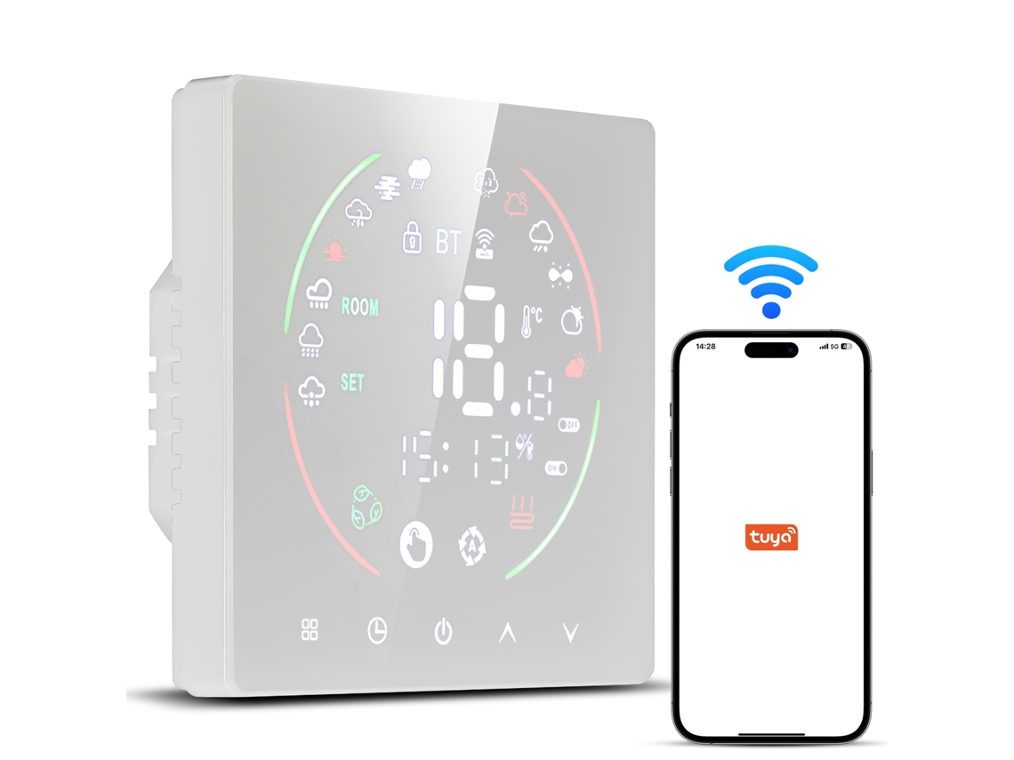 Termostato Inteligente Programable Wifi Con Control De Temperatura Para Uso Doméstico Y Pantalla Lcd Digital.
