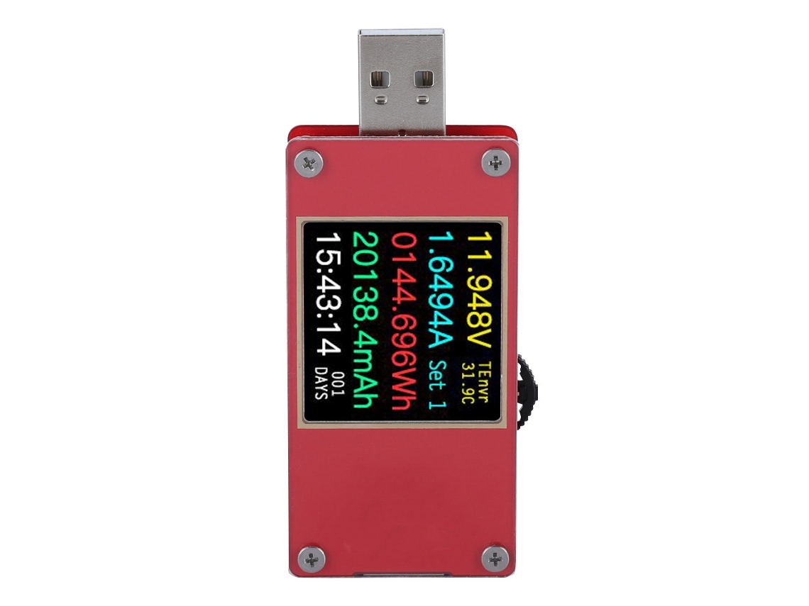 Probador de carga rápida Power Z LCD USB PD para teléfonos móviles con MFI, luz roja dorada