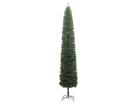 VIDAXL Árbol de Navidad estrecho con soporte PVC 270 cm
