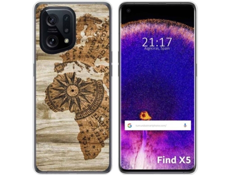 Carcasa para Oppo Find X5 5G TUMUNDOSMARTPHONE Dibujos Madera 07 Multicolor