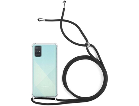 Carcasa para Samsung Galaxy A51 4G MISTERCAPAS Antichoque con Cuerda Transparente