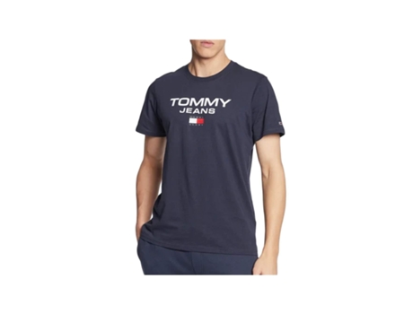 Camiseta TOMMY JEANS Algodón para Hombre (S - Azul)