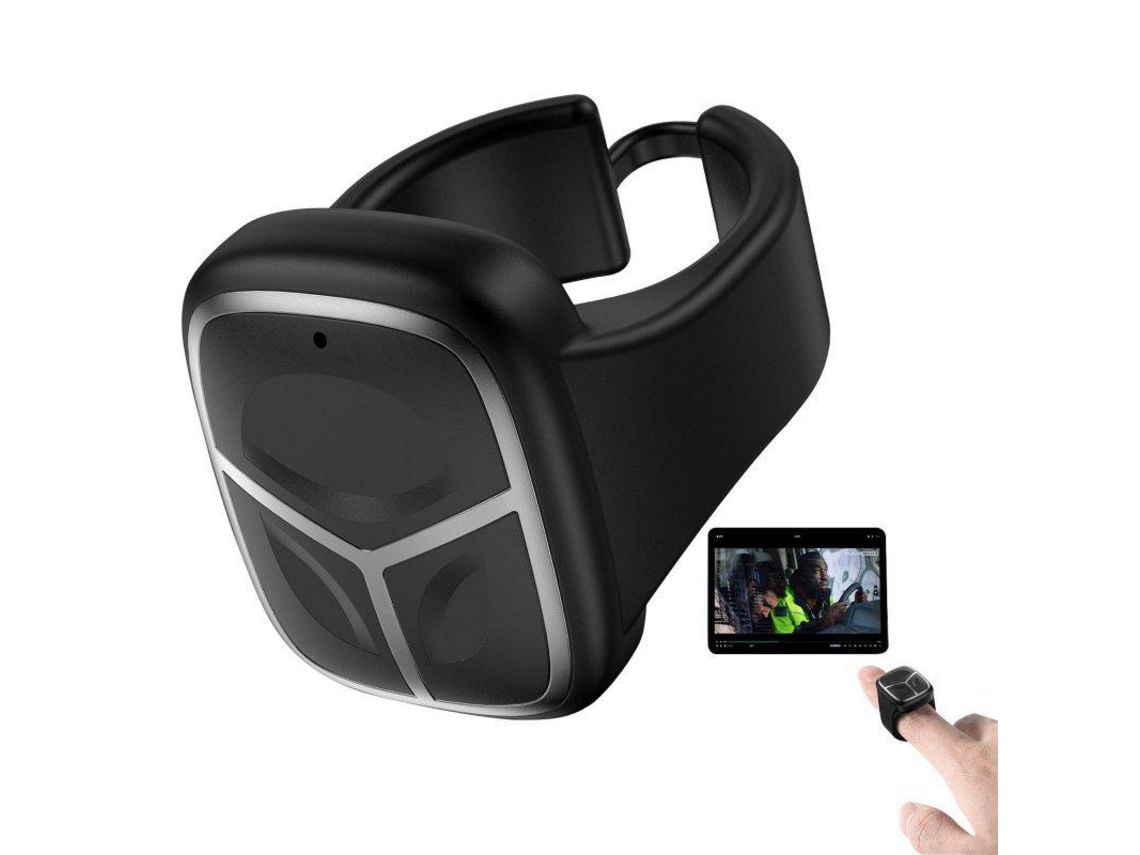 Control Remoto Bluetooth 5.3 Para Pasar Páginas, Obturador De Cámara Inalámbrico, Control Remoto De Anillo Inteligente, Color Negro*