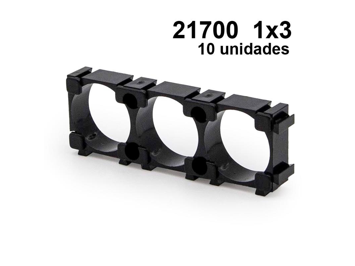 Soporte Baterías 21700 1x3 - 10 Uds