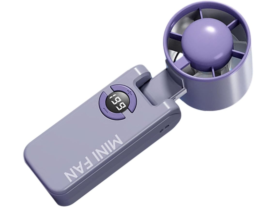 Ventilador Usb Con 199 Velocidades, Refrigeración Silenciosa, Ideal Para Viajes Al Aire Libre, Con Pantalla Led De Temperatura.