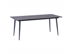 Mesa de comedor de jardín Beliani Tolentino en termolaminado de alta presión gris 90x180x75 (hpl)