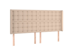 Maison Exclusive - Cabeceira Cama C/ Abas Couro Artif. 163x16x118/128cm Capuccino