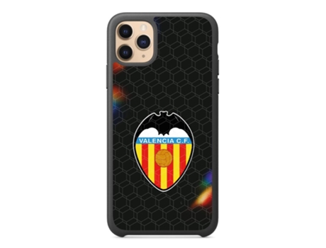 Funda Móvil Oficial Valencia Fc para iPhone 11 Pro Max PHONECASES3D Piel Sintética Negro