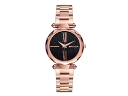 Reloj De Pulsera De Cuarzo Para Mujer Sanda Con Brazalete De Acero Color Oro Rosa.