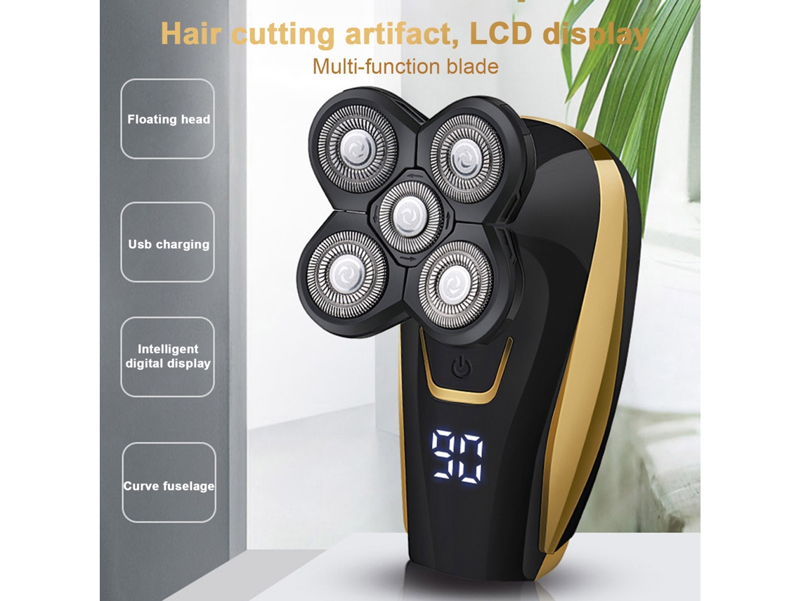 Afeitadora Eléctrica Para Cabeza Y Cuerpo Hombres Con Pantalla Lcd Display Digital Kit De Afeitado Multifunción