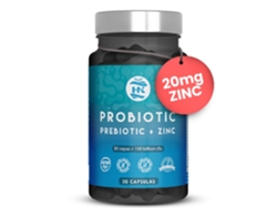 Probióticos y prebióticos intestinales, 30 cápsulas, 30 cepas bacterianas. Prebióticos y probióticos con inulina de zinc para el apoyo inmunológico.