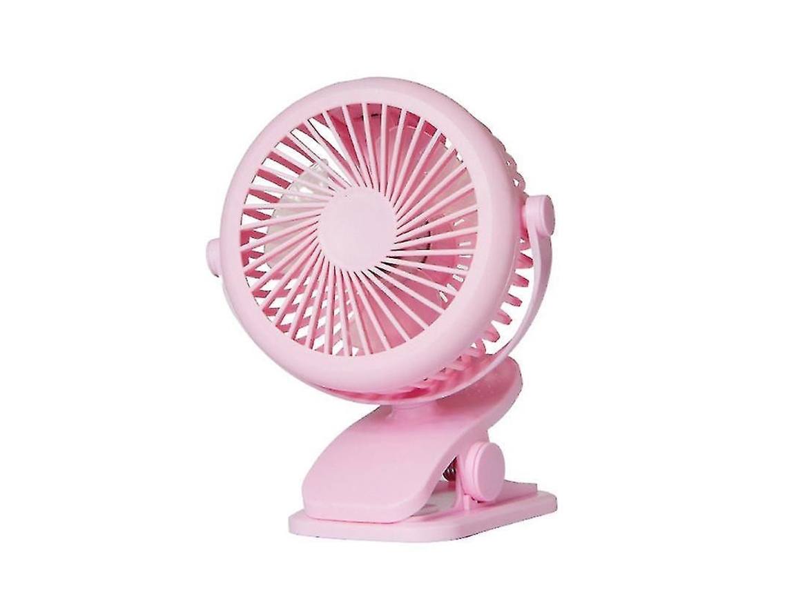Ventilador Usb Recargable Con Clip, 3 Velocidades, Ajustable 360°, Para Escritorio, Carrito, Coche, Hogar.