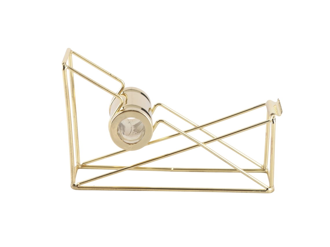 Soporte Para Rollo De Cinta Adhesiva Para Escritorio, Dispensador De Cinta Metálica Hueca Para Escuela/oficina, Plata/oro Rosa