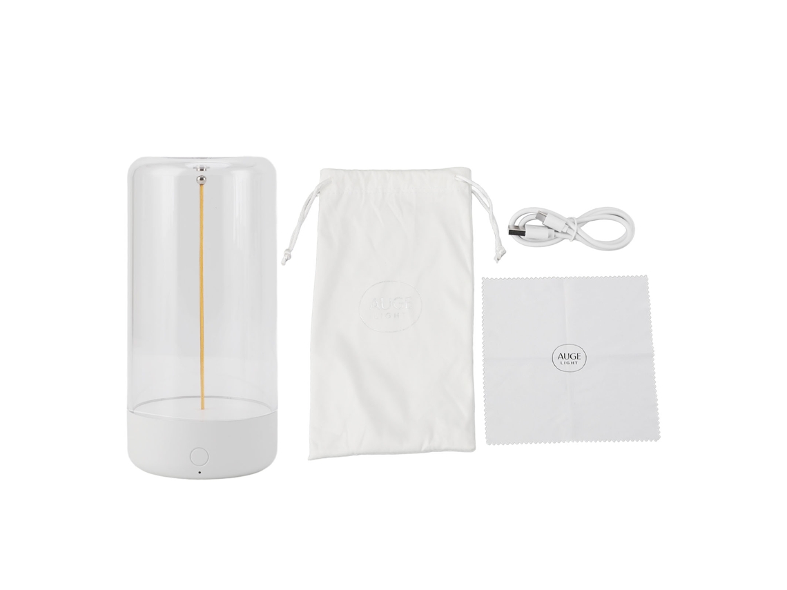 Rebe-lámpara De Mesa Minimalista Inalámbrica Recargable Táctil Regulable Led Con Efecto Respiración Luz Nocturna Blanca
