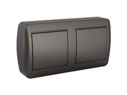Caja De Unión Doble De Derivación Solera Negro Grafito Ip20 138x72x28mm En Saliente