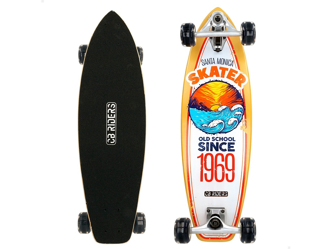 Skateboard infantil 4 ruedas negro 74 cm CB RIDERS