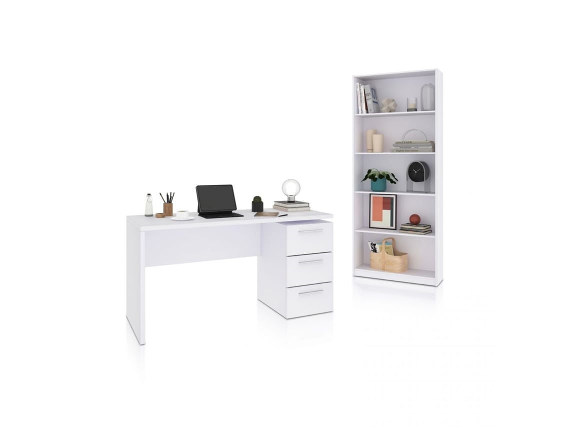 Pack office Sasha Plus Blanco Artik (Blanco Mate) 138 x 74 x 60 cm