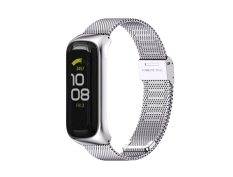 Correa de reloj inteligente para Samsung Galaxy Fit 2 MIJOBS Milan Hebilla de acero inoxidable (Plata)