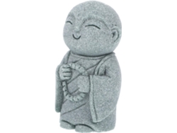 Figura Arena Piedra Diseño Retro Significado Espiritual Decoración Contemplación Jardín Tranquilo Buda Azul