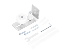 Kit De Herrajes Para Guía De Ruedas De Puerta De Granero De Acero Inoxidable, Color Plata.