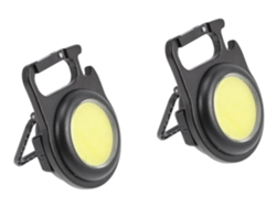 2 Uds Usb Luz De Trabajo Recargable Flash Luz Cob Linterna Usb Linterna Cob Pequeñas Linternas Linterna Llavero (negro)