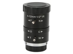Objetivo Telefoto Industrial Hd Cs 4-12 Mm 1/2" Con Zoom Manual Para Fotógrafos