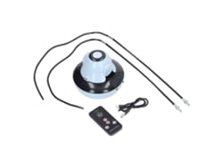 Rebe - Máquina de pular corda elétrica automática com controle remoto inteligente LED, azul celeste