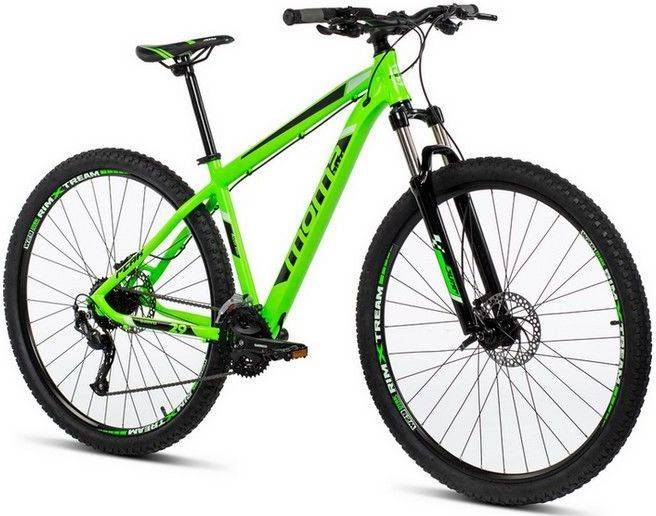 Bicicleta Montaña Moma bikes peak 29 aluminio talla xl mtb29 de frenos disco hidraulicos 27v unisex adulto verde bipeakv21 167x22x88